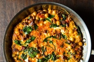 Chickpea, Spinach, and Chorizo Fritatta