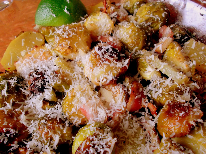 Warm Potato and Roasted Brussels Sprouts Salad with Ale Dressing