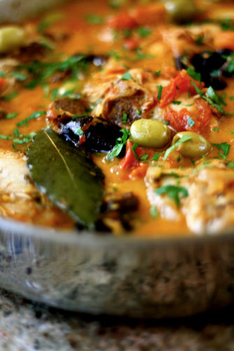 Braised Moroccan Style Chicken