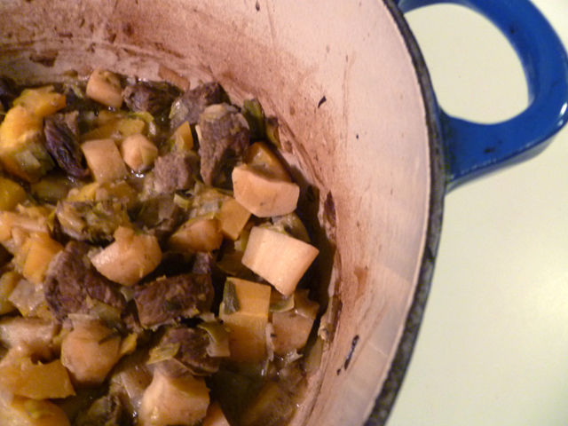 Parsnip, Leek, and Riesling Beef Stew