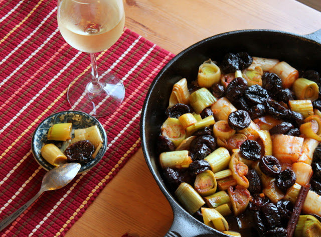 Greek-Style Leeks with Prunes and Cinnamon