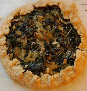 Kale, Leek & Goat cheese Galette