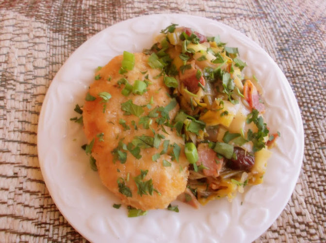 Sweet and Sour Braised Leeks with Bacon and Raisins