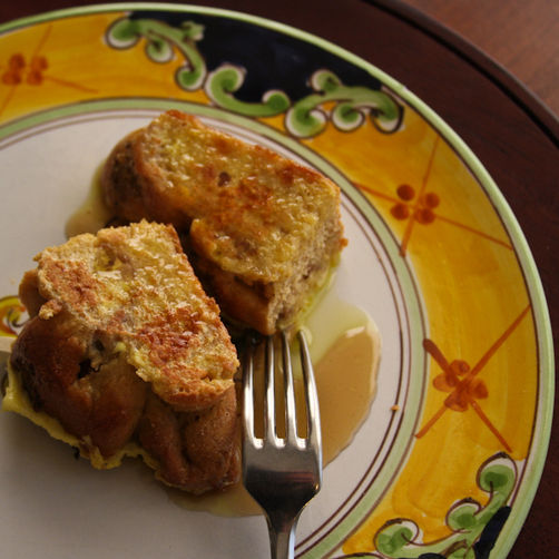 Challah Fame with Apple and Leek