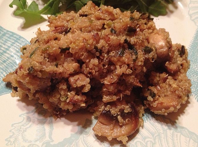 Caramelized Leek, Fennel and Mushroom Quinoa