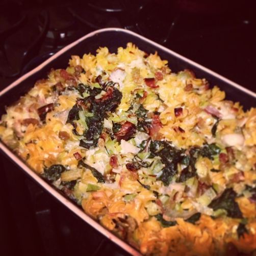Sweet and Savory Leek Kugel
