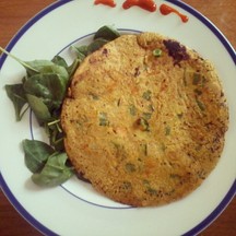 Indian spiced scallion pancake 