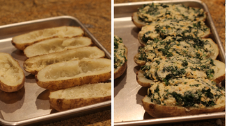 Twice Baked Potatoes with Kale