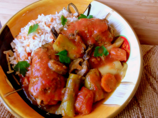 East-Meets-West Thai Red Curry Chicken with Leeks and Shiitake Mushrooms