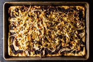 Grilled Fennel Flatbread with Olives and Sultanas