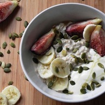 Creamy Coconut Bircher Muesli with Figs and Honey