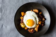 Brussels Sprout and Chorizo Beer Hash