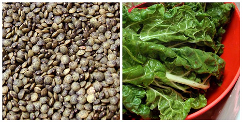 Lentils and Chard