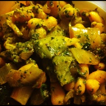 Pesto lunch beans