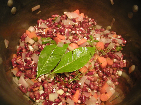 Herby Pot o' Beans w/Lime-Pickled Onions