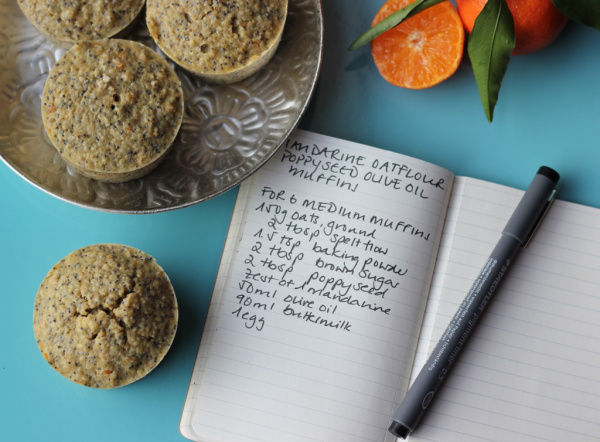 Mandarin Oatflour Olive Oil Muffins