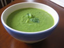 Pea and leek soup