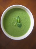 Pea and leek soup
