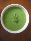 Pea and leek soup