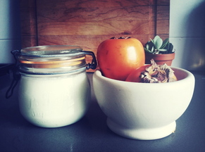 Persimmon Lassi with Cardamom and Maple