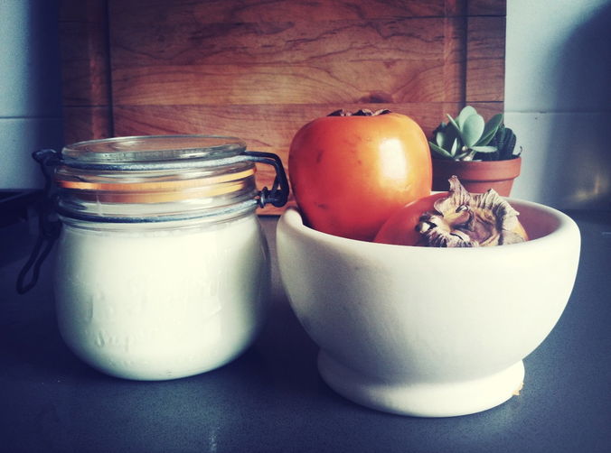 Persimmon Lassi with Cardamom and Maple