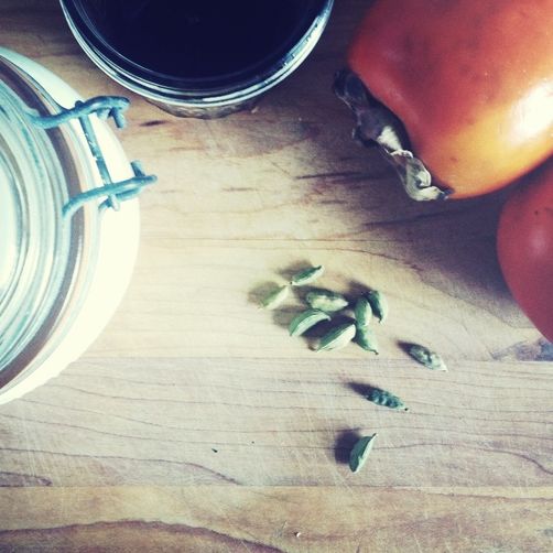 Persimmon Lassi with Cardamom and Maple