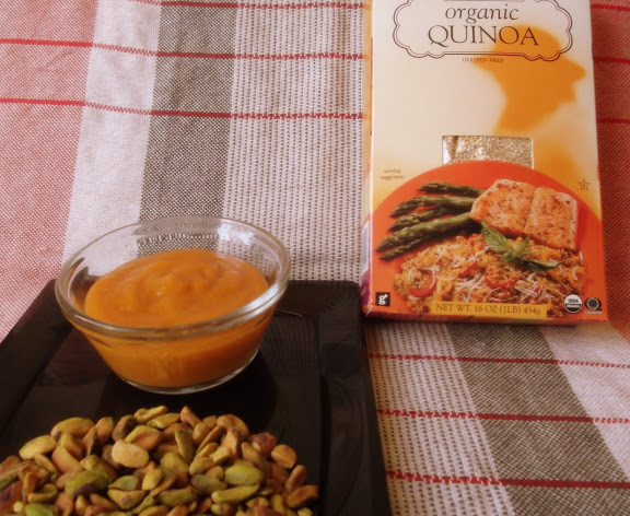 Baked Quinoa Pudding with Persimmon and Pistachios