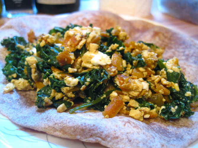 Spiced Citrus Tofu Veggie Scramble