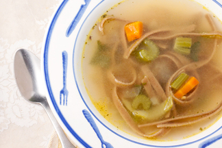 Vegetarian Flu-Fighting Noodle Soup