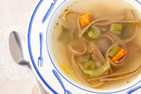 Vegetarian Flu-Fighting Noodle Soup