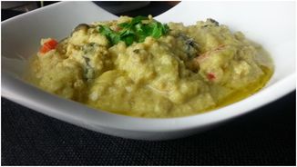 SUGAR - FREE Parsnips, Celeriac, Yellow Beets and Oats Risotto