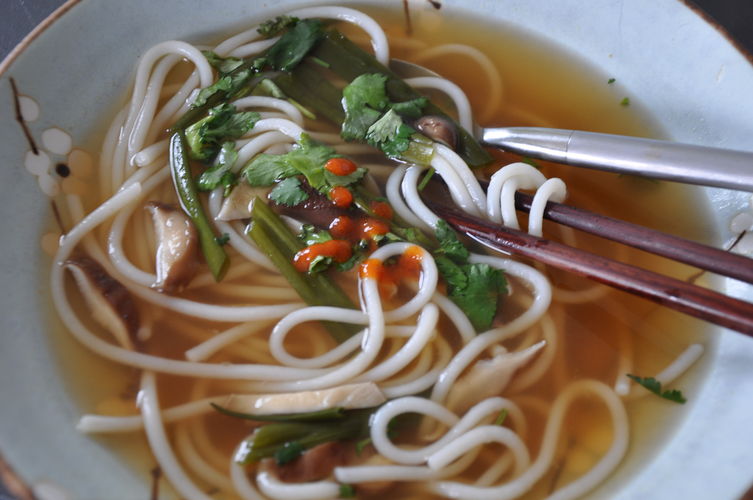 Spicy Ginger and Shiitake Noodle Soup