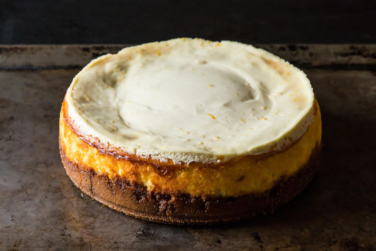 Meyer Lemon Cheesecake with Biscoff Crust
