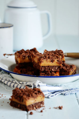 Chocolate, Coconut & Caramel Slice