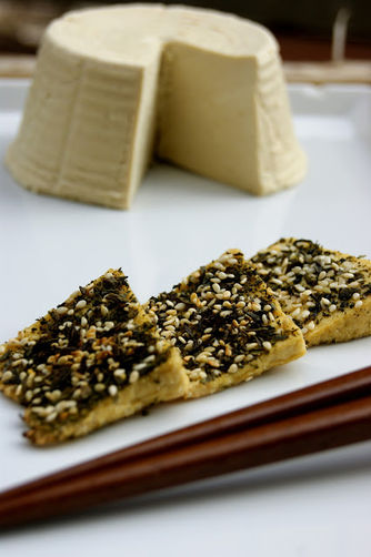 Tea crusted tofu