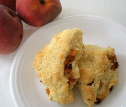 Sweet tea and peach buttermilk scones