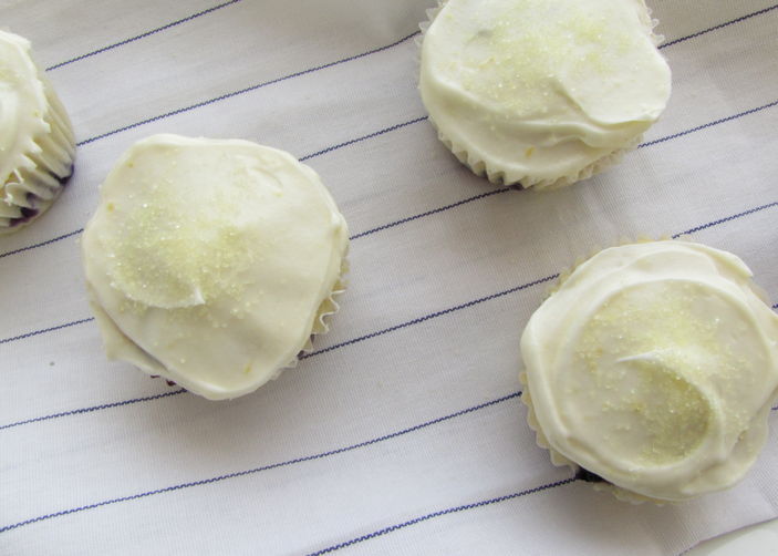 Blueberry & Lemon Cupcakes with Lemon Cream Cheese Frosting