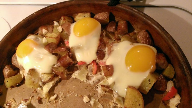Sunny side Marjoram Breakfast Hash
