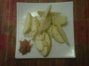 Sweet and Sour Green Apple with Chili Salt