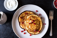 Yogurt Pancakes with Pomegranate