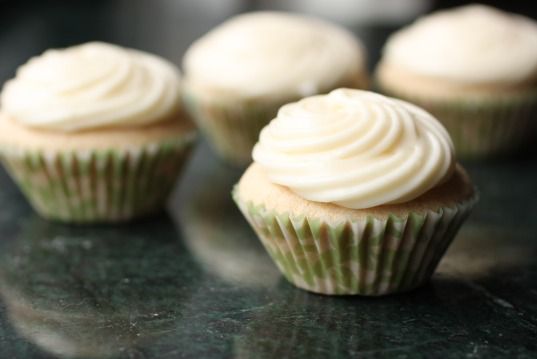 chai cupcakes with honey-ginger frosting