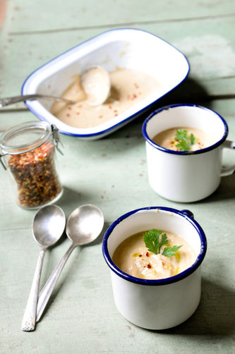 Parsley Root and Lady Apple Soup