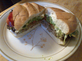 Tortas With Carne, Avocado and Tomato