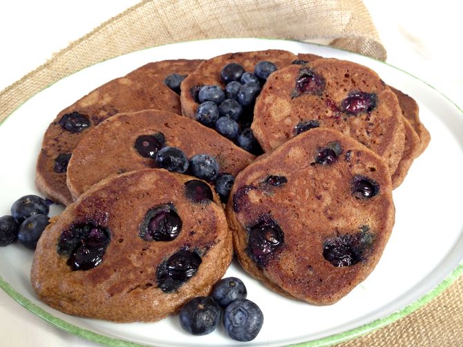 Breakfast for Dinner: Almond Flour, Blueberry Pancakes