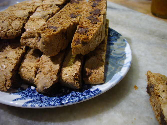 Chocolate Chip Biscotti for Grandpa