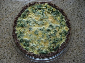 Swiss Chard Quiche with a Rice Crust