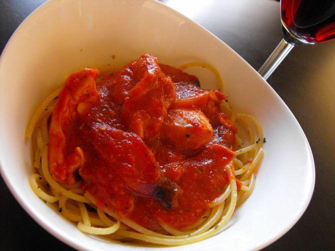 Chicken Spaghetti Cacciatore Bolognese