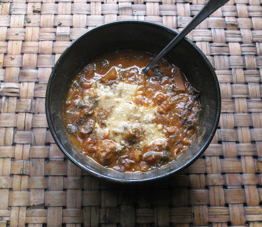 Spicy Smoked Beef Chili with Chipotles,Chorizo,Beans & Corn,Served w/ Lime Crema