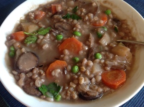 Whole Oats, Barley and Mushroom Stew