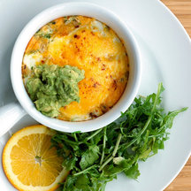 baked eggs with guac